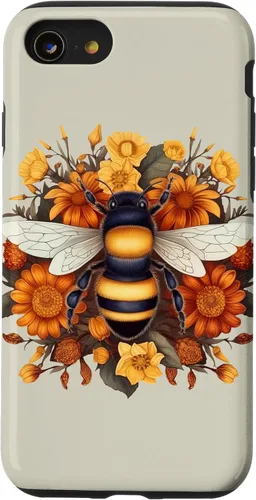 Miniatura 18 de iPhone 16 Boho Flower Bee Honey Beekeeper Daisy Sunflower Bee Case
