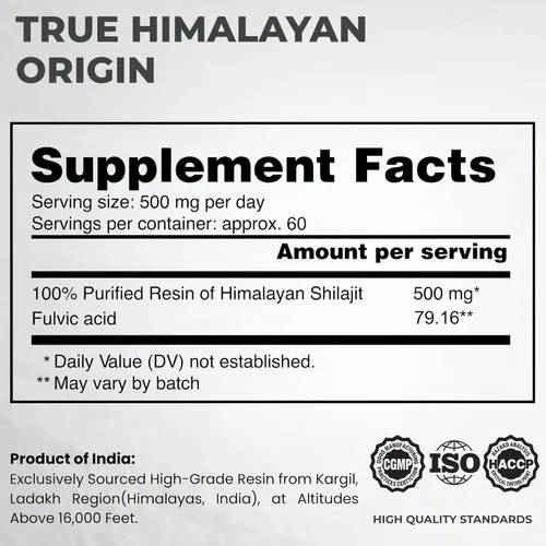 Miniatura 4 de Shilajit Auténtica resina Shilajit del Himalaya para hombres y mujeres, alto ácido fúlvico, energía y resistencia, apoyo inmunológico, más de 85