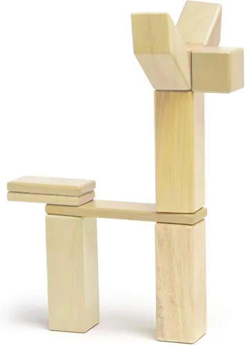 Miniatura 12 de Conjunto de 24 bloques magnéticos de madera de Tegu, Natural