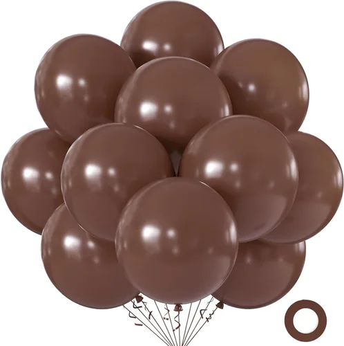 Miniatura 21 de KALOR Globos color morado ceniza de 18 pulgadas, 10 globos de látex mate, globos redondos grandes para bodas, baby shower, fiestas de cumpleaños