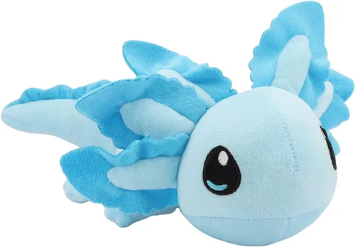 Peluche realista de ajolote azul de 17.7 pulgadas, suave y largo animal de peluche de salamandra, lindo peluche de anfibio para niños, niñas, niños,