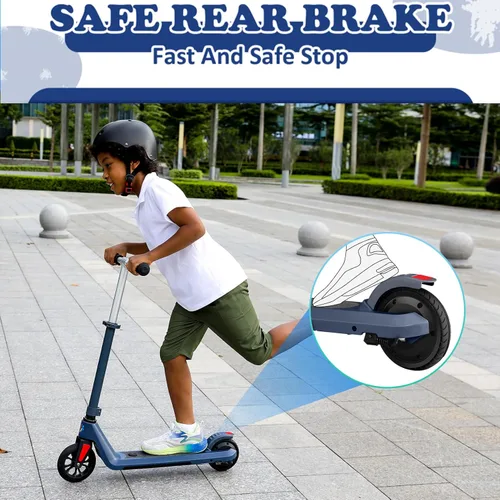 Miniatura 7 de Caroma Electric Scooter for Kids Ages 6-14, 120W Motor & 15 Mph, 85 Mins Ride Time, Adjustable Height & Speed, LED Display, Kids Electric Scooter
