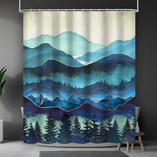 Miniatura 15 de Lokigo - Linda cortina de ducha con conejos, cortinas de ducha divertidas con conejos de Pascua para decoración de baño, cortina de ducha de tela