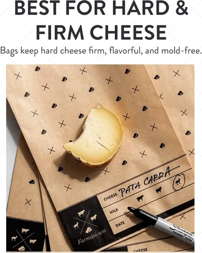 Miniatura 7 de Formaticum - Paquete de 30 bolsas de almacenamiento de queso - Bolsas de papel encerado de 6.25 x 11 pulgadas para mantener el queso o embutidos