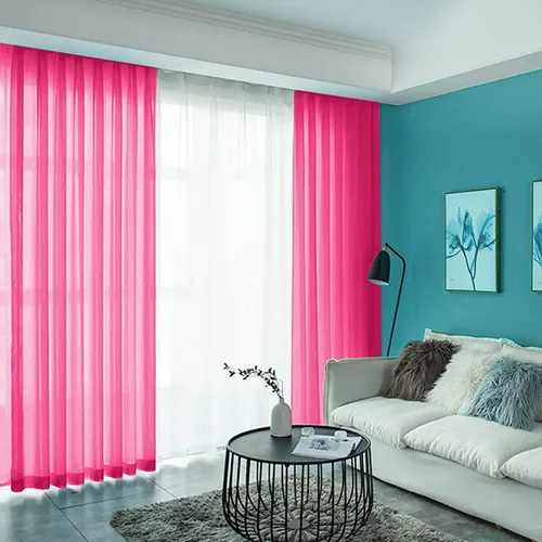 Miniatura 20 de ShinyBeauty Cortinas de gasa rojas de 84 pulgadas de largo, paquete de 2 cortinas transparentes de 29 x 84 pulgadas, 2 paneles de cortinas de gasa