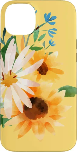 Miniatura 15 de iPhone 16 Yellow Sunflower Vintage Flower Petals Case