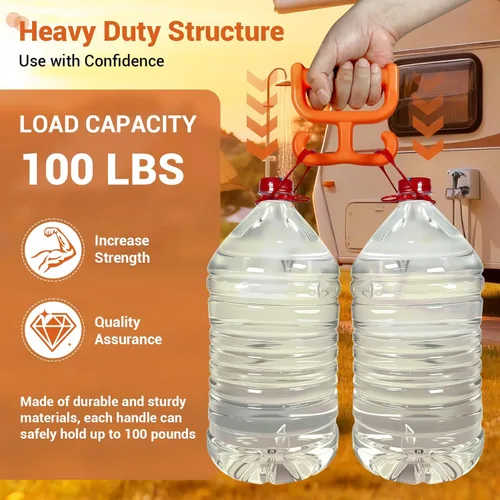 Miniatura 3 de Paquete de 2 bolsas de comestibles con asa para bolsas de plástico, cada una tiene capacidad para 100 libras, duradera, multiusos, resistente