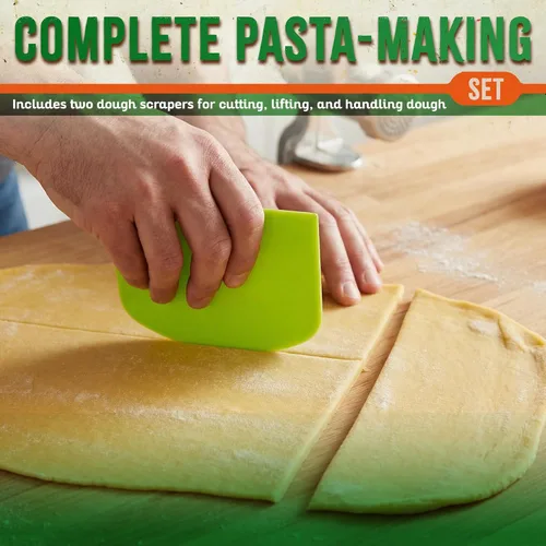 Miniatura 7 de Máquina para hacer pasta Cavatelli - Cuerpo tradicional de aluminio fundido italiano con rodillos, abrazadera y mango - Herramienta para pasta