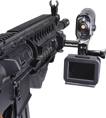 Miniatura 6 de Aleación de aluminio de alta precisión universal 2 en 1 pistola de cámara de acción Ballesta Picatinny Rail Clamp Mount Adaptador para Airsoft Caza
