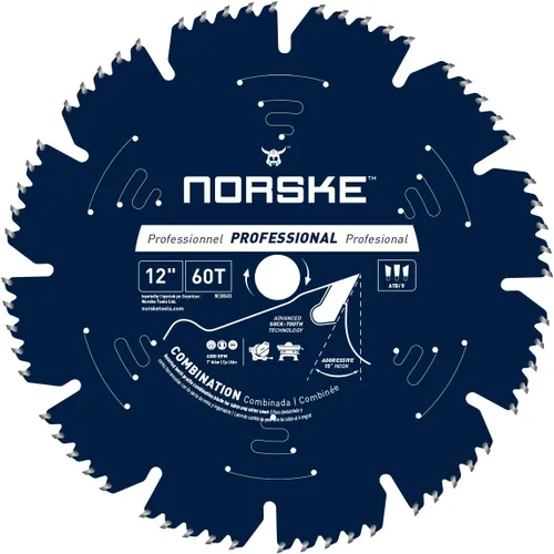 Miniatura 4 de Norske Herramientas NCSBS417 8-1/4 pulgadas 40T Socktooth Circular Acabado Hoja de Sierra 5/8 pulgadas Diámetro con Corte Láser Diamante Knockout