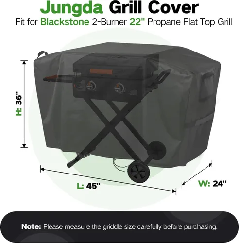 Miniatura 2 de Fundas para parrilla Blackstone Modelo 2350 2401 de 22 pulgadas, cubierta de barbacoa para parrilla Blackstone de 2 quemadores de 22 pulgadas