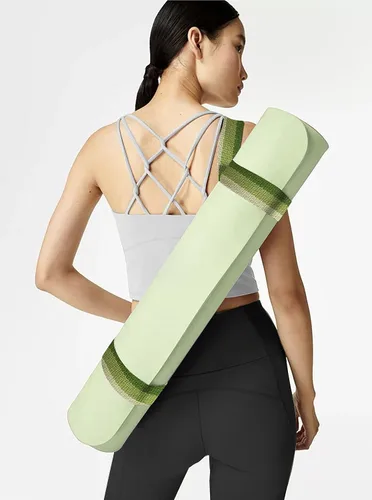 Miniatura 3 de Yoga Mat Carrier Strap Adjustable Mat Holder Sling for Carrying Mats Thick & Comfy Texture Yoga Mat Strap Verde