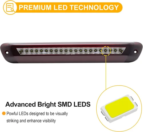 Miniatura 4 de R&F Auto Tercera luz de freno LED de repuesto para Colorado/Canyon (2004-2012) Luces de carga de techo de camioneta, lámpara de freno de montaje B