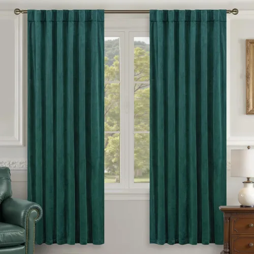 Miniatura 23 de LAMIT - Paneles de terciopelo beige para sala de estar de 72 pulgadas de largo, elegantes cortinas aisladas térmicamente e insonorizadas