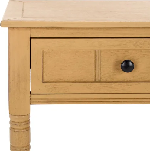Miniatura 7 de SAFAVIEH Muebles Samantha - Mesa consola de 2 cajones - Camel - Madera maciza - Diseño clásico de almacenamiento - Ideal para entrada, sala