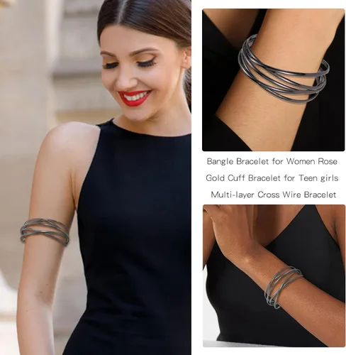 Miniatura 160 de Long tiantian Pulsera de oro gruesa para mujer, pulseras de oro delicadas, pulseras para mujer, pulseras apilables de eslabones de cadena