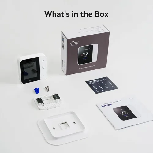 Miniatura 7 de Termostato Vine para el hogar con pantalla táctil a color, termostato inteligente WiFi compatible con Alexa y Google Assistant, programable para 7