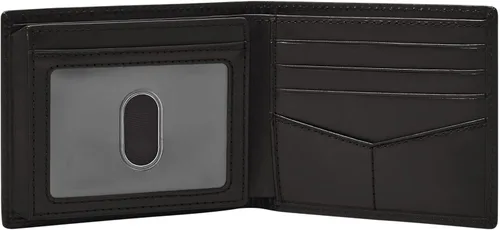 Miniatura 3 de Fossil Billetera plegable de cuero con bloqueo RFID para hombre con ventana abatible de identificación