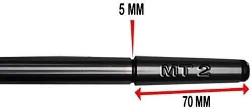 Miniatura 7 de Mandril de barra de prueba de alineación de torno de acero de precisión ayuda a alinear el cabezal y el contrapunto (extremo doble MT2 y MT3