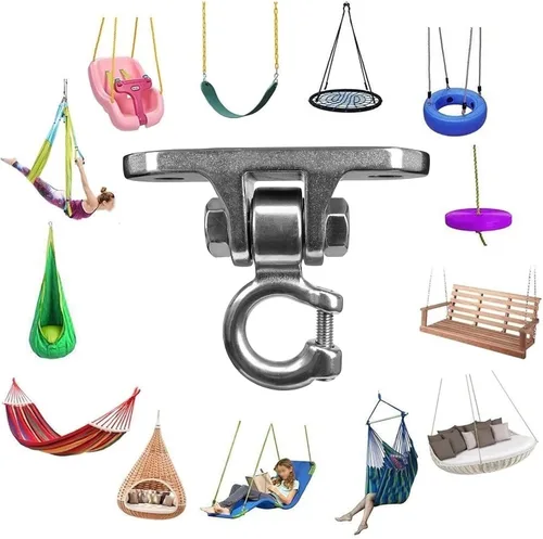 Miniatura 7 de 2 accesorios para columpios, perchas de columpio resistentes, para patio, porche, columpio, bolsa de arena, soporte de hamaca de yoga, soporte