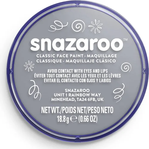 Miniatura 9 de Snazaroo - Pintura clásica para rostro y cuerpo, frasco de 0.66 oz (18.8 g), gris oscuro