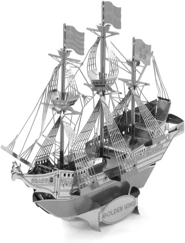 Miniatura 2 de Metal Earth Modelo de metal 3D - Golden Hind Ship
