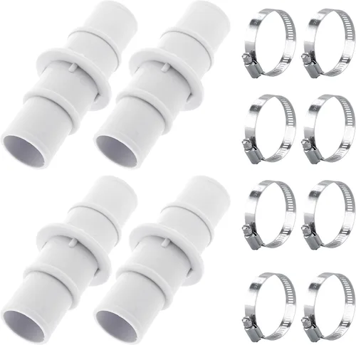 Miniatura 10 de TonGass Paquete de 2 adaptadores de manguera de repuesto roscado a abrazadera para juegos de piscina Intex con manguera de 1.5 y 1.25 pulgadas, se
