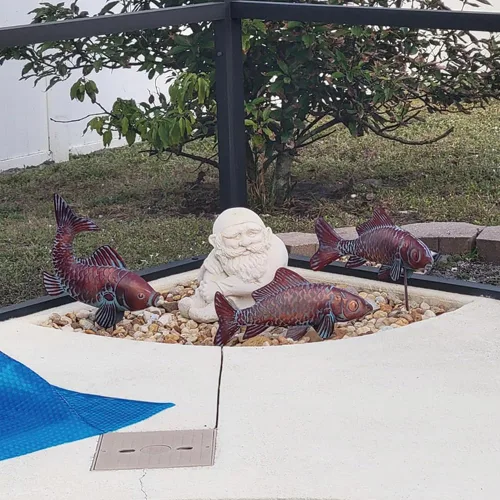 Miniatura 4 de Estatuas de peces Koi de metal para decoración de estanques exteriores, esculturas y estatuas grandes de jardín de peces al aire libre, Koi