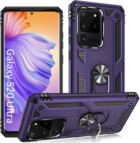 Miniatura 8 de ADDIT Funda S20 para Samsung Galaxy S20 de 6.1 pulgadas, con anillo de soporte, soporte ajustable, grado militar, protección resistente, a prueba