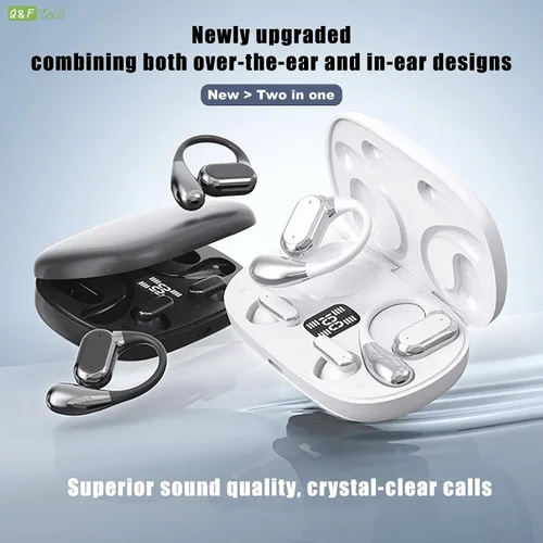 Miniatura 2 de Q&F Tech TWS - Auriculares inalámbricos Bluetooth que incluyen auriculares abiertos e intraurales, mini auriculares True Touch, llamadas de voz
