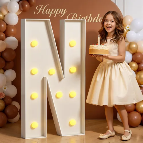 Miniatura 38 de Números de marquesina de 4 pies de alto, 4 pies de alto, números grandes iluminados 0 para 30, 40, 50, 60, decoración de fiesta de cumpleaños