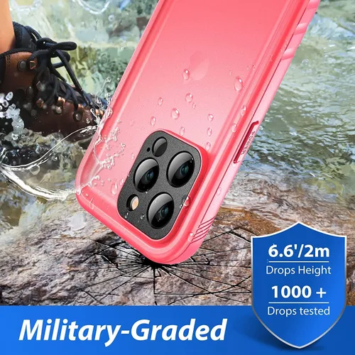 Miniatura 3 de SPORTLINK Funda impermeable para iPhone XR, protector de pantalla integrado a prueba de golpes, resistente al polvo, protección militar, resistente