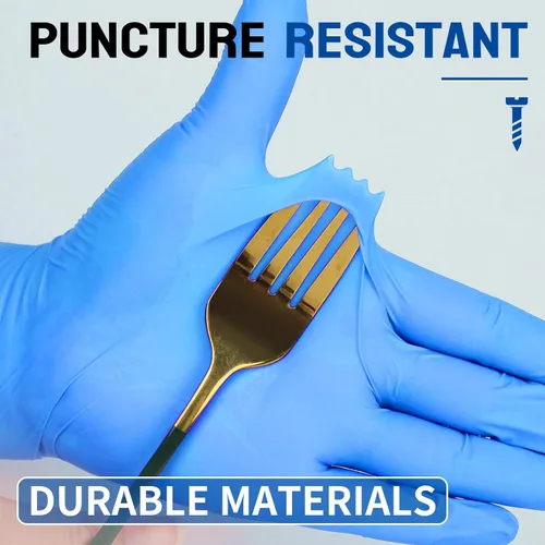 Miniatura 4 de FINITEX Guantes desechables de nitrilo para examen médico, 4 mil, sin polvo, sin látex, 100 unidades, para examen, limpieza del hogar, guantes