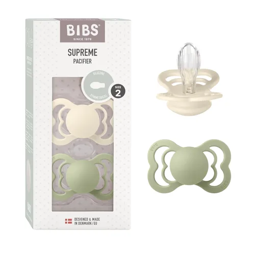 Miniatura 18 de BIBS Supreme Chupete para Bebé Paquete de 2 Hecho en Dinamarca Chupete Tranquilizador Sin BPA, Pezón Simétrico. Silicona, Talla 1 (0-6 Meses)