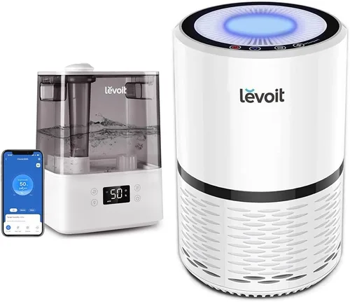 LEVOIT Humidificadores para dormitorio, habitación grande, hogar, (6L) y purificadores de aire para el hogar, filtro HEPA para humo, polvo y polen
