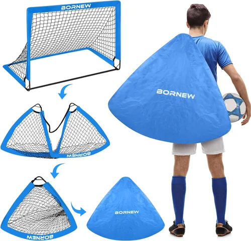 Miniatura 4 de Kids Soccer Goal for Backyard Set - 2 Set of 6X4 / 4X3 ft Toddler Soccer Nets Training Equipment, Soccer Ball, Pop Up Portable Soccer Set for Kids
