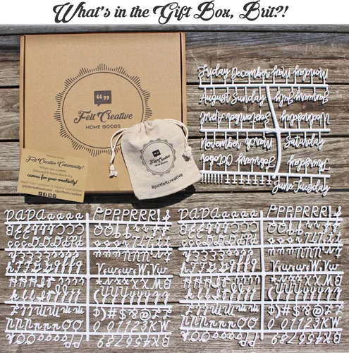 Miniatura 4 de Felt Creative Home Goods - Juego de letras extra cursivas Juego de letras del alfabeto, números, puntuación de más de 375 piezas extra atrevidas
