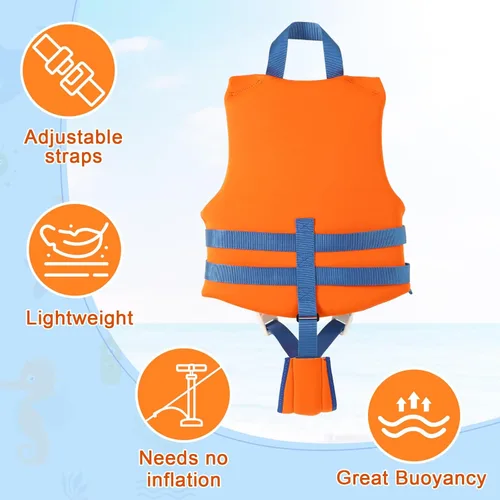 Miniatura 7 de GOSEN Chaleco de natación para niños pequeños – Chaqueta de natación para niños de 1 a 8 años (24 – 80 libras) – Flotador de piscina para niños