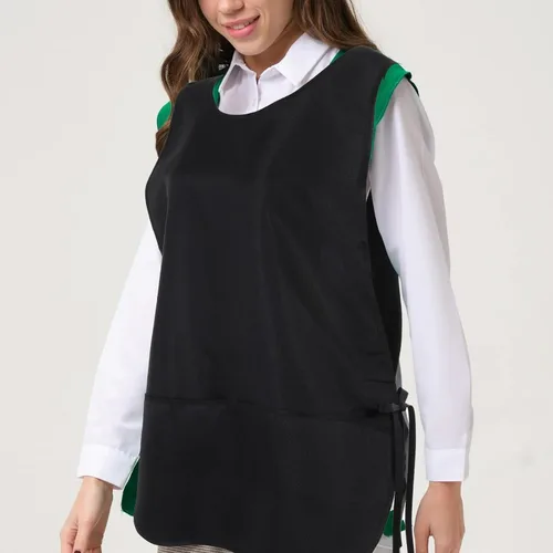 Miniatura 5 de Tucnoeu Delantal de zapatero unisex con 2 bolsillos, delantal ajustable resistente al agua y al aceite, delantal artístico para el trabajo
