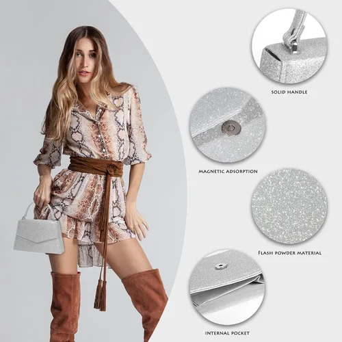 Miniatura 2 de AOYUNHUI Monederos de mano para mujer, bolso cruzado de boda, bolso cruzado para mujer, boda, graduación, fiesta, club