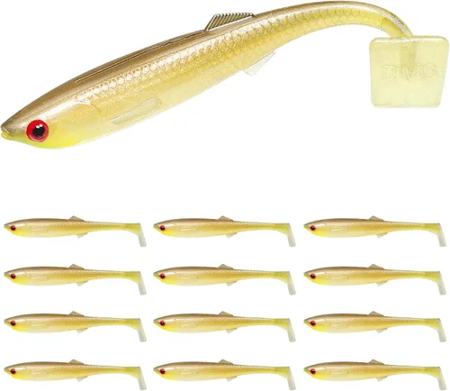 Miniatura 12 de TRUSCEND Shadtale Easy Catch Soft Fishing Lures, Unique Vibration and Action for Various Rigs, Paddle Tail Swimbaits Trailer for Bass, Trout