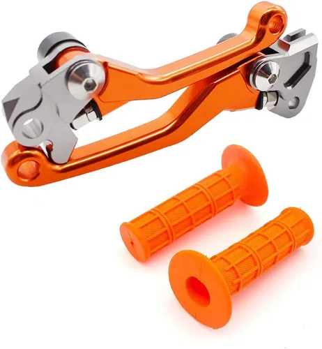 Miniatura 8 de Krace Juego de palancas de freno y embrague CNC para motocicleta todo terreno, compatible con Yamaha YZ65 2018, con agarres de goma de 22 mm de 7/8