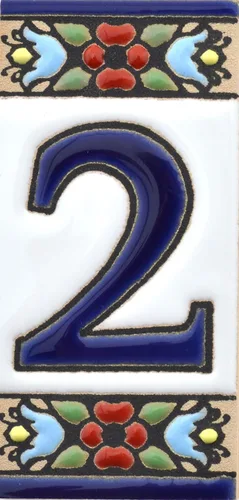 Miniatura 12 de Letras de casa de 3 pulgadas. Azulejos de letras de casa pintados a mano para letreros, direcciones y nombres. Números de dirección para casas.