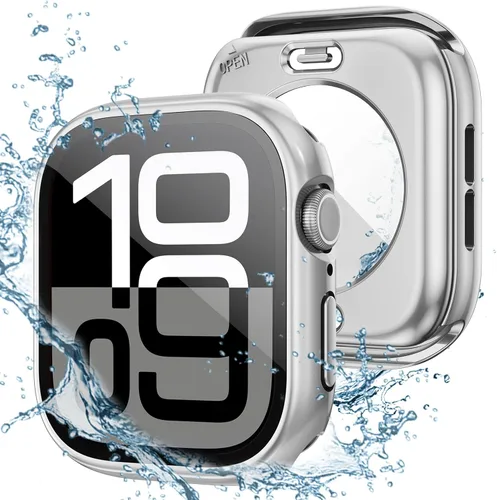 Miniatura 25 de Tensea - Funda protectora de pantalla impermeable para Apple Watch (2 en 1) para Apple Watch Serie SE 7, 5, 4, accesorios de 41 mm, iWatch protector