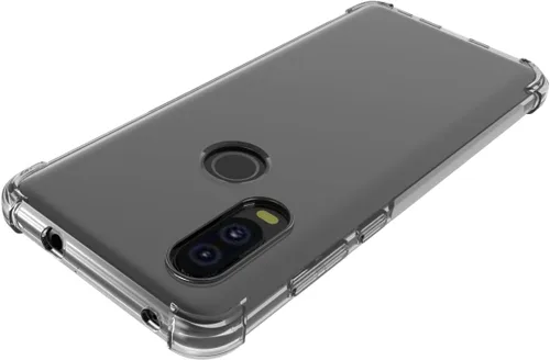 Miniatura 3 de USTIYA Funda para Motorola One Vision Clear TPU Cuatro Esquinas Cubierta Protectora Transparente Suave Funda