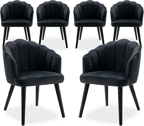 Miniatura 8 de chairus Juego de 2 sillas de comedor de terciopelo, modernas tapizadas de mediados de siglo, cómodos sillones decorativos para dormitorio, cocina