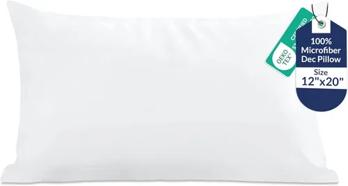 Miniatura 21 de ROYALE LINENS Relleno de almohada de 14 x 18 pulgadas, relleno alternativo de plumón, paquete de 1 almohada rectangular, almohadas de cama y sofá