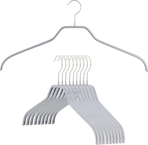 Miniatura 18 de MAWA Ft Reston Lloyd Silhouette Series - Percha antideslizante que ahorra espacio para camisas y vestidos, estilo 41/F, juego de 10, color blanco