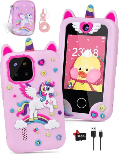 Miniatura 12 de Teléfono inteligente para niños para niñas, teléfono de juguete con cámara para niños de 3, 4, 5, 6, 8 años, regalos de cumpleaños de Navidad