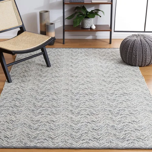 Miniatura 9 de SAFAVIEH Kilim Collection - Alfombra de pasillo de 2 pies 3 pulgadas x 7 pies, color gris, hecha a mano, de lana plana, ideal para zonas de alto